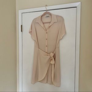 Simple chiffon dress in cream, size M